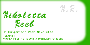 nikoletta reeb business card